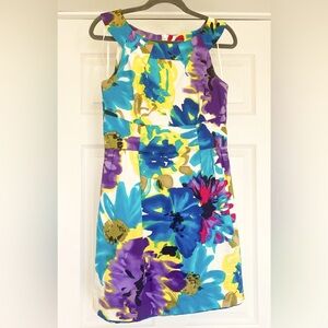 Used AGB Dress Floral Multicolor Sleeveless Dress in Size 8